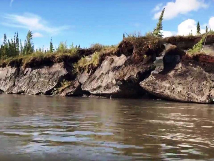 Permafrost Thaw Along the Koyukuk River, 10 August 2017. Photo courtesy of Jonathan Henzie, Allakaket Village Council, Alaska.