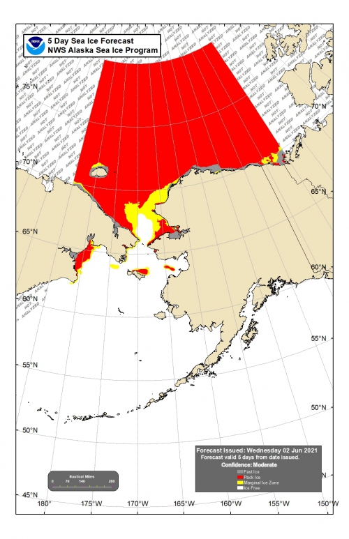 NWS 5-day Sea Ice Forecast