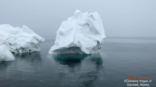 Sea ice conditions in Gambell.