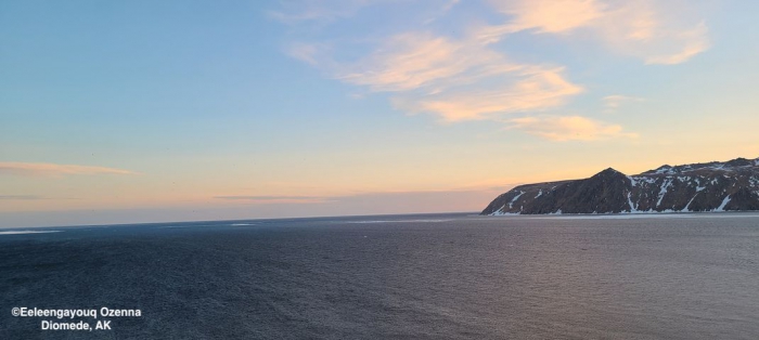 Sea ice and weather conditions in Diomede - view 2.