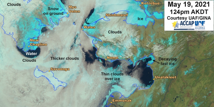 Annotated satellite image, courtesy of Rick Thoman, ACCAP.