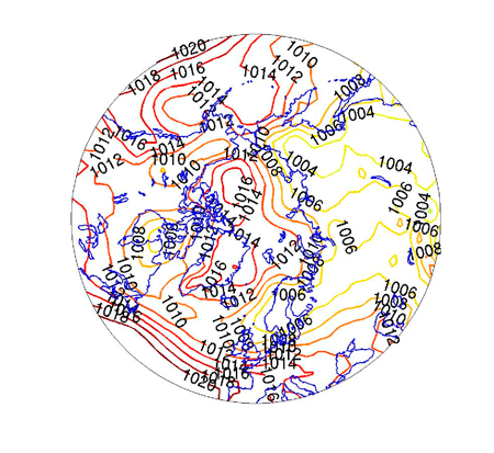 Figure 5b. July 2007 Sea Level Pressure Field