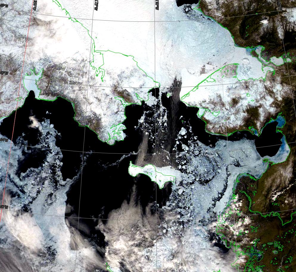 Remote sensing data closeup