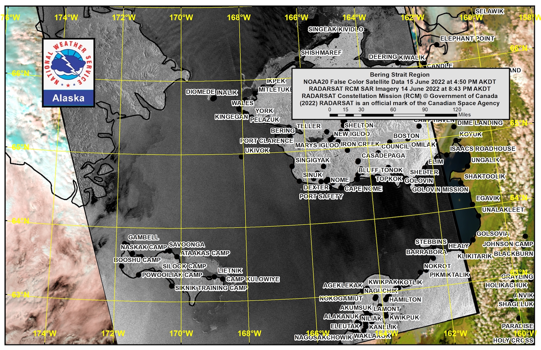 Bering Strait Satellite Image