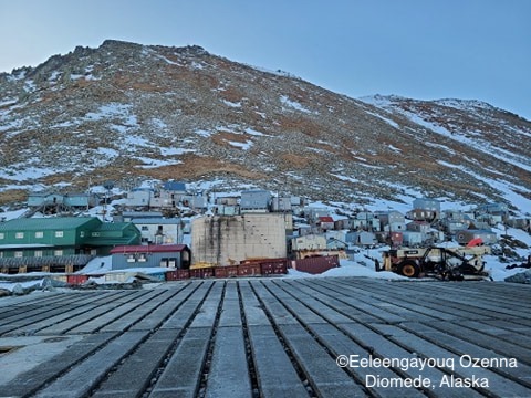 Snow melting in Diomede.