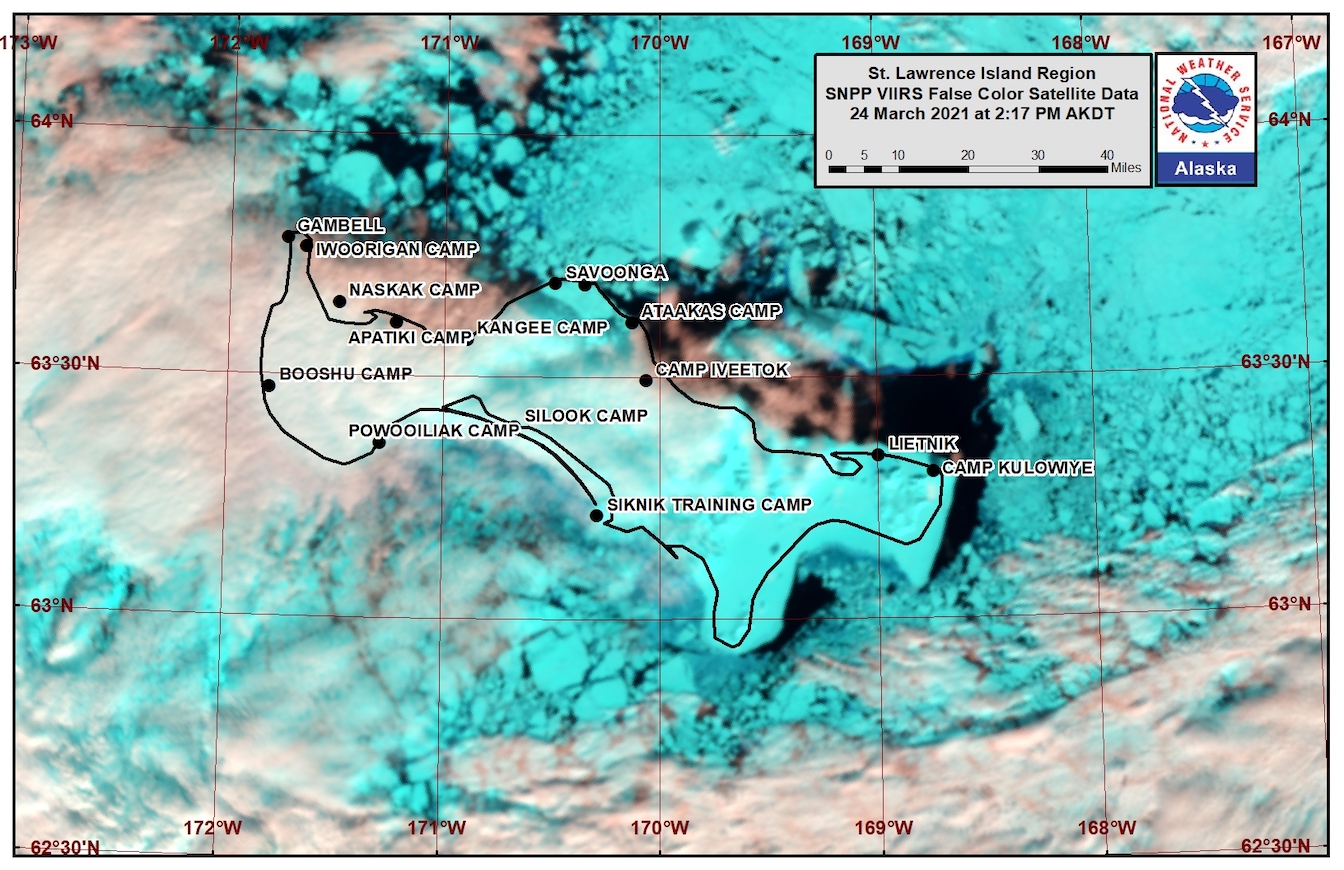 St. Lawerence Island satellite image