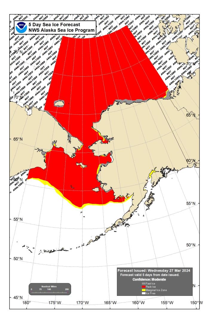 NWS 5-day Sea Ice Forecast.