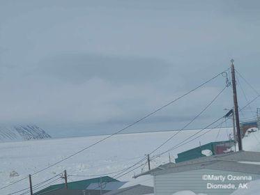 Weather and sea-ice conditions in Diomede. Photos courtesy of Marty Eeleengayouq Ozenna.